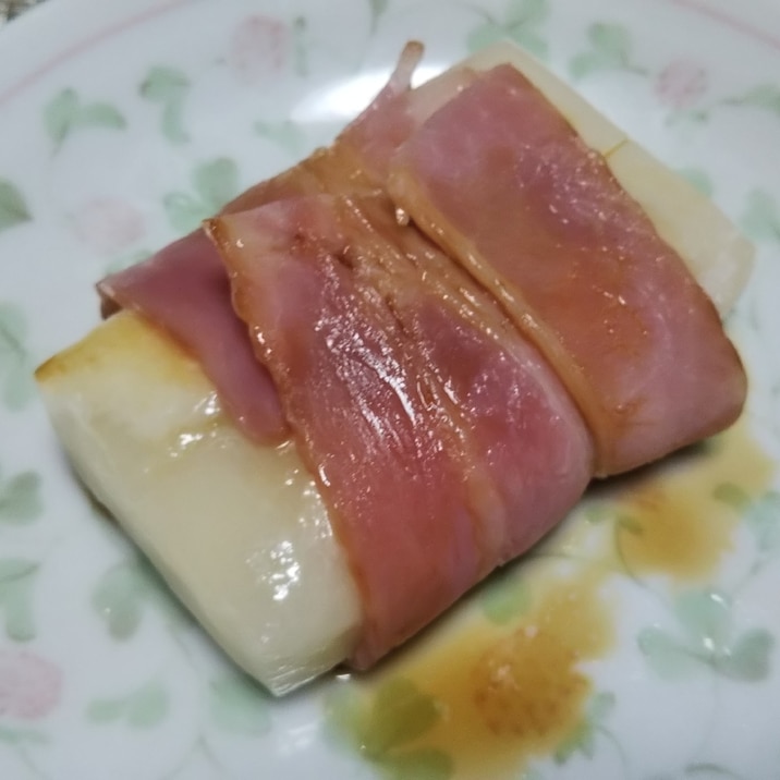 ベーコン巻き餅のバター醤油焼き☆